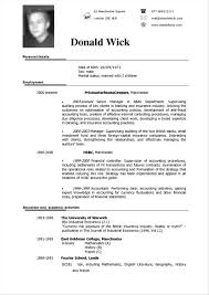 Curriculum Vitae Sample Uk Format New Resume Resume Templates Unique