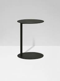 Aperto Ali Round Tall Side Table Black