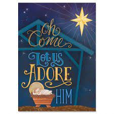 Whatever christmas card you choose, you can proudly send your greetings in the knowledge that your christmas holiday cards are personalized with your own unique expression of wonder and joy! Adore Him Religious Christmas Cards Current Catalog