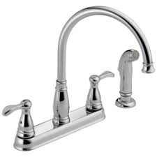 Home › sink › wide selection of menards sinks in many styles and sizes › kitchen sink faucets image info. Two Handle Kitchen Faucet With Spray 21984lf Delta Faucet