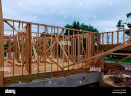 wood building frame at multi family