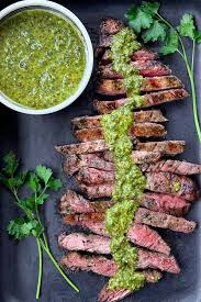 grilled skirt steak with chimichurri