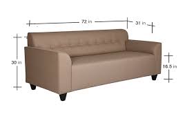 brown colour three seater sofa