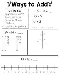 Double Digit Addition Anchor Chart Worksheets Teaching