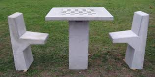 Outdoor Chess Tables Concrete Sports