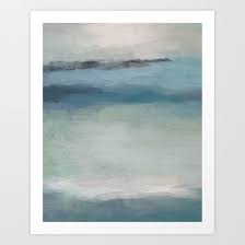 abstract painting light blue teal