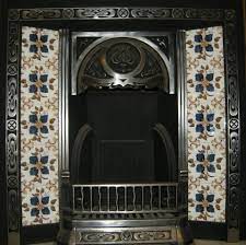 victorian fl fireplace tiles set