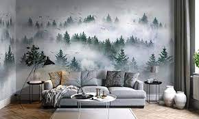 Foggy Forest Wall Mural Wallpaper