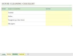 House Cleaning Checklist