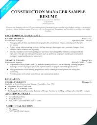 Construction Project Engineer Sample Resume Manager Template