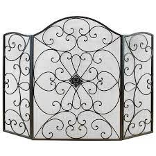3 panel safety screen decorative scroll