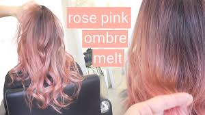 Brown to ash blonde bob. How We Colored Hair Into A Rose Pink Ombre Melt On Previously Bleached Hair Youtube
