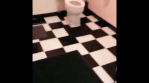 black and white bathroom floor tile