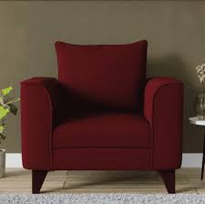 sessa one seater sofa in garnet red