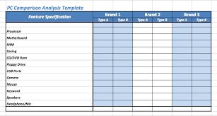 Hotel Comparison Analysis Template Blue Layouts