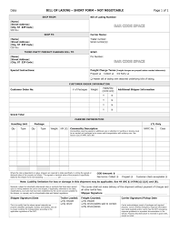 Bill Of Lading Forms Templates In Word And Pdf