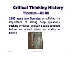 Critical Thinking improving critical thinking skills in history