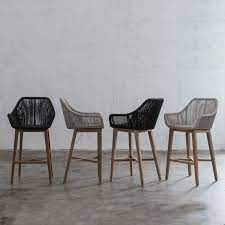 Combining a sense of style and attention to quality, bar stools from lamps plus are the perfect choice for living and entertaining spaces. Inizia Woven Rattan Outdoor Chair Indoor Bar Chair Hamptons Bar Stool Living By Design