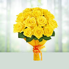 send yellow rose flower bouquet