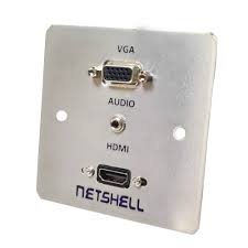 Netshell Audio Av Wall Plate With
