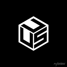 Usu Letter Logo Design With Black