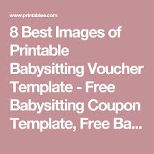 Make Your Own Coupon Template Fresh 8 Best Of Printable Babysitting