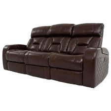 gio brown leather power reclining sofa