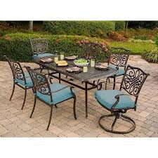 Outdoor Dining Set With 2 Swivel Chairs