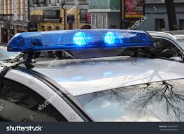 Police Lights Roofmounted Light Bar Emergency Stock Image