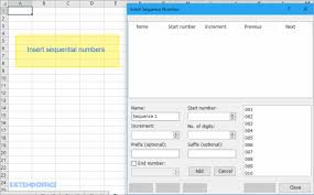 how to auto number a column in excel