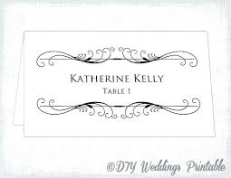 Free Printable Wedding Place Card Template Table Name Cards