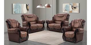 Chester 4 Piece Lounge Suite Brown
