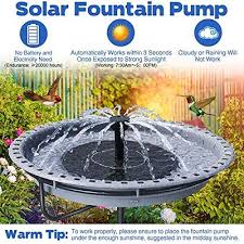 Solar Bird Bath Fountains Bowl With