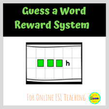 Free esl/efl online & classroom games. Guess A Word Word Game Or Reward System For Online Esl Teaching Vipkid