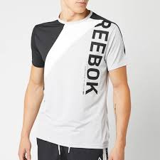 Reebok Mens Ost Blocked Short Sleeve T Shirt Grey Black