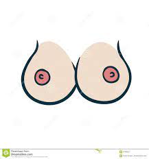 Big Beautiful Womens Breasts Cartoon Icon Stock Illustration - Illustration  of beauty, contour: 87580227