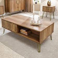 Orleans Coffee Table Natural 2 Shelves