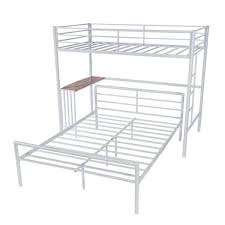 silver twin over full metal bunk bed