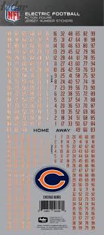 Chicago Bears Nfl Deluxe Jersey Number Set