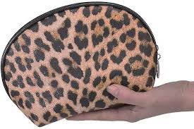 cheetah toiletry travel cosmetic bag