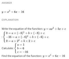 Write A Quadratic Function In Standard