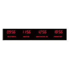 Time Zone Clocks Digital Wall Clock