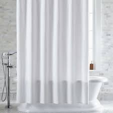 pebble matelé white shower curtain