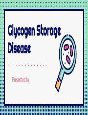 glycogen storage disease with notes and