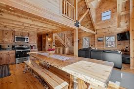 rustic knotty pine flooring adds warmth