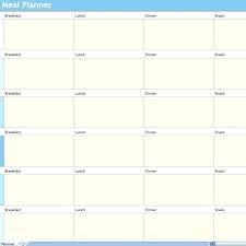 Excel Menu Planner Weekly Planner Excel Meal Plan Template Excel