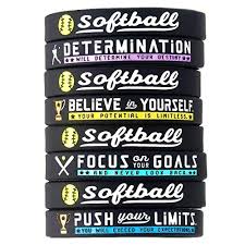 What's the name of the game in softball? Buy 12 Pack Softball Bracelets With Motivational Sports Quotes Wholesale Pack Of 12 Silicone Rubber Wristbands For Bulk Softball Team Gifts And Party Favors For Boys Girls Men Women Online In Indonesia B081lfh8mk