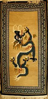 tibetan carpet with dragon in center