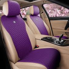 Purple Car Seat Cover Leather Seat