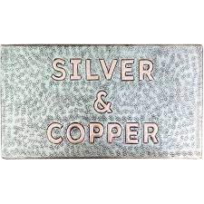 Silver Copper Tile Metal Wall